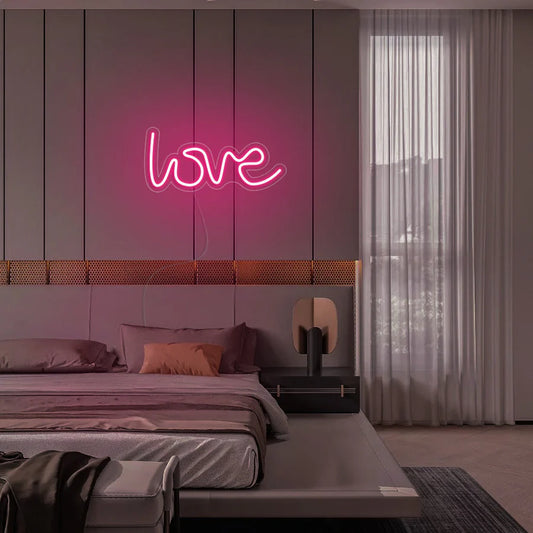 Love Hot Pink Neon Sign Rental