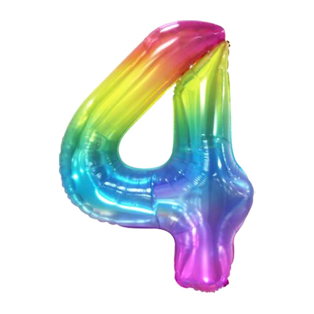 40” Rainbow Gradiant Number Foil Balloon