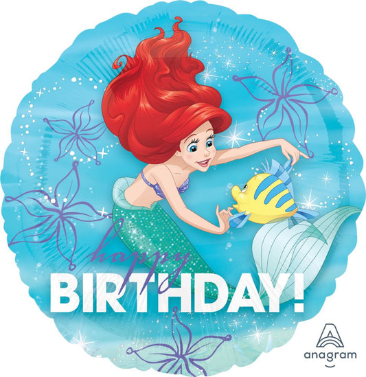 18” Princess Ariel  Happy Birthday Balloon