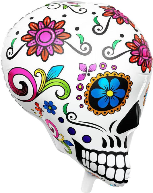 3D Sugar Skull Jumbo Foil Balloon
