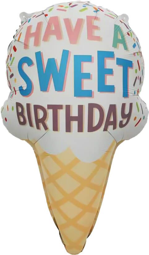 Have A Sweet Birthday Ice Cream Cone Jumbo Foil Balloon