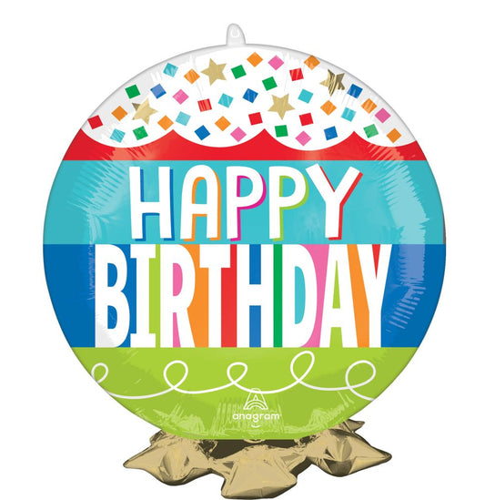 Happy Birthday Colorful Frillz Balloons