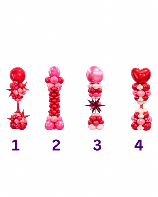 Pink Balloon Columns - Set of Two