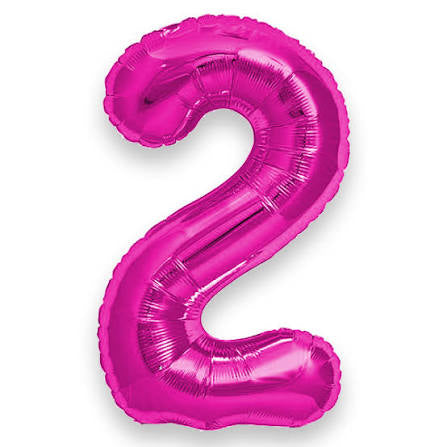 Hot Pink Number Foil Balloon