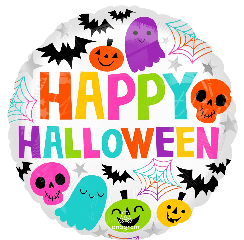 18" Colourful And Creepy Halloween Balloon