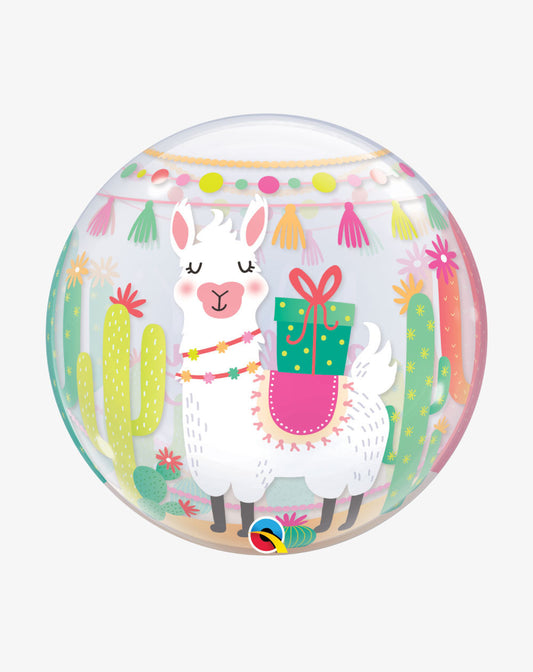 Happy Birthday Llama Bubble Balloon