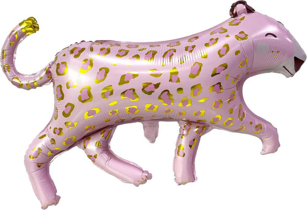 Jungle Cheetah Pink Jumbo Foil Balloon