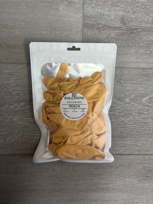 Peach Balloon Multi-Size Pack
