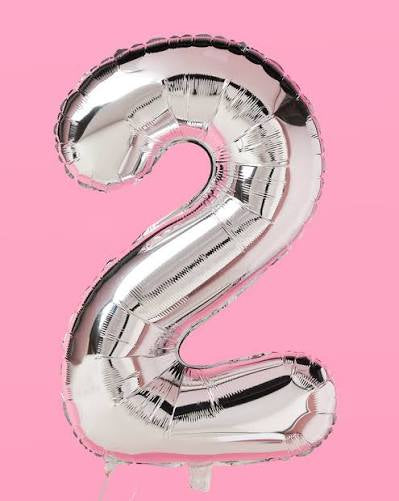 32” Silver Number Foil Balloon CLT Balloons