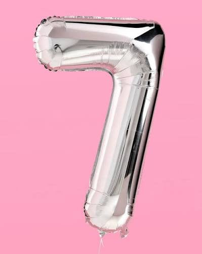 32” Silver Number Foil Balloon CLT Balloons