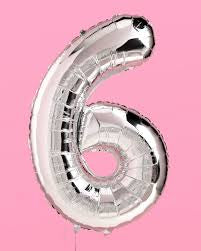 32” Silver Number Foil Balloon CLT Balloons