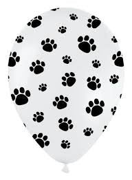 11” Paw Print Helium Inflated Latex Balloon