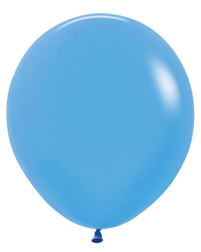 Neon Blue Helium Inflated Latex Balloon