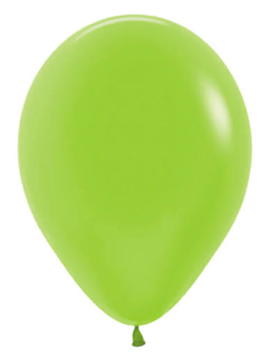 Neon Green Helium Inflated Latex Balloon