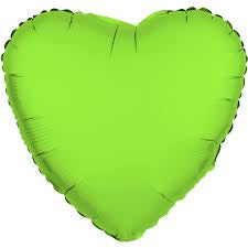 18" Kiwi Heart Balloon