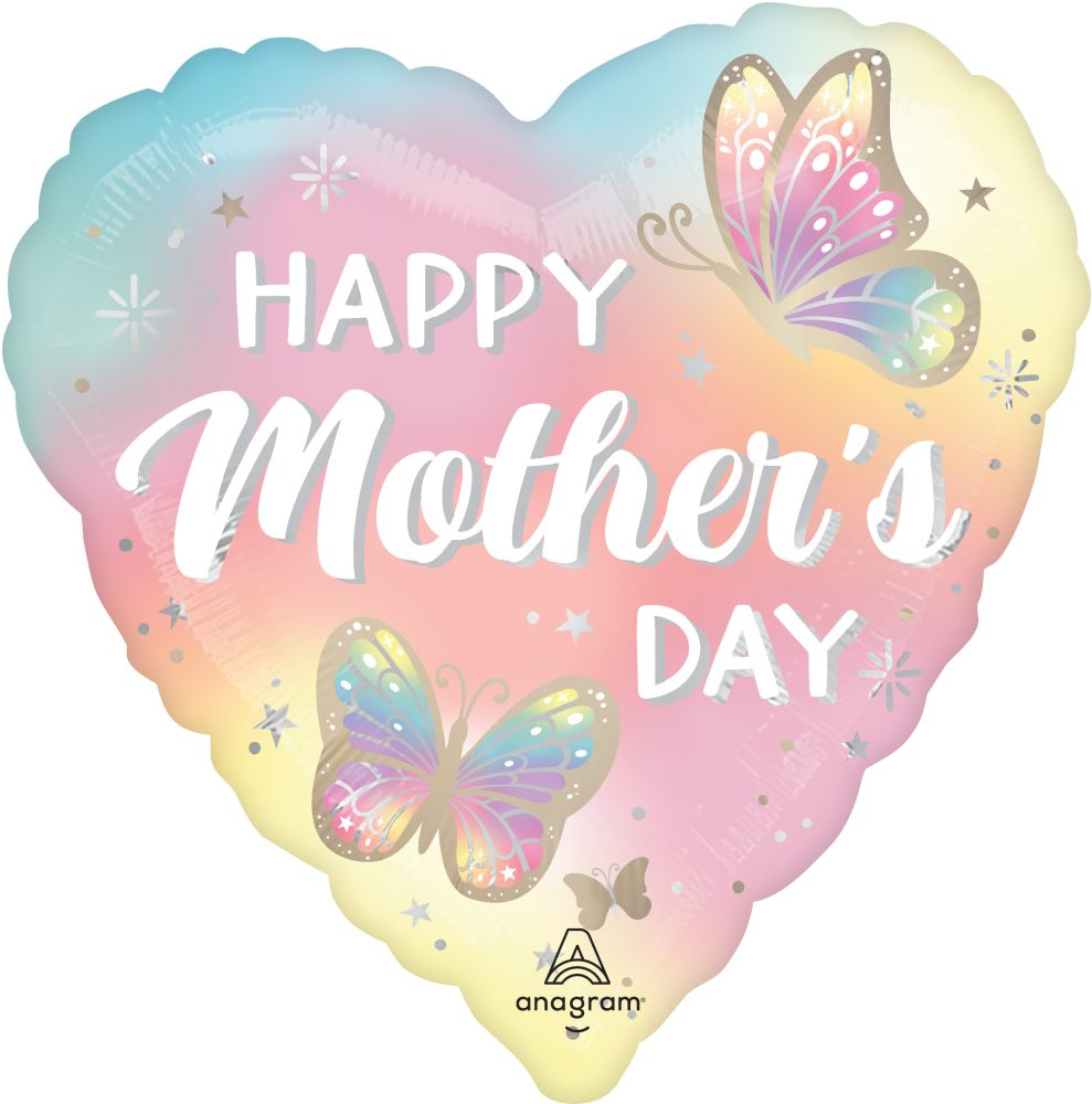 18" Happy Mother’s Day Butterfly Balloon