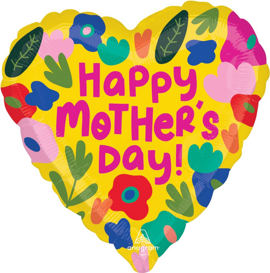 18" Happy Mother’s Day Flower Petals Balloon