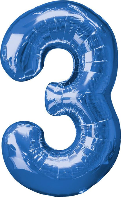 Royal Blue Number Foil Balloon