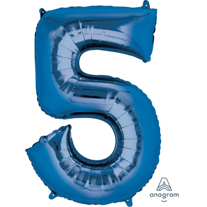 Royal Blue Number Foil Balloon