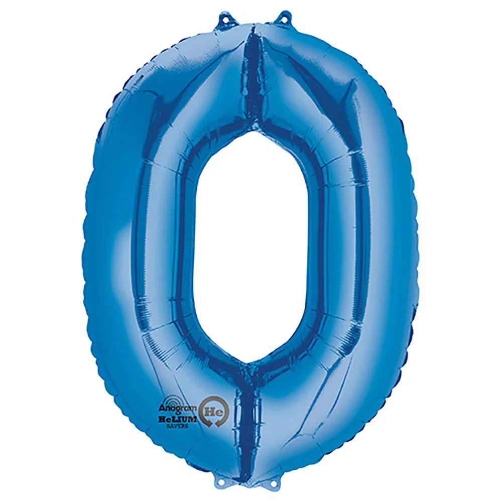 Royal Blue Number Foil Balloon