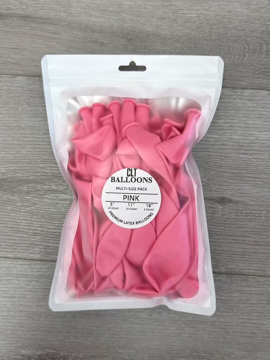 Pink Balloon Multi-Size Pack