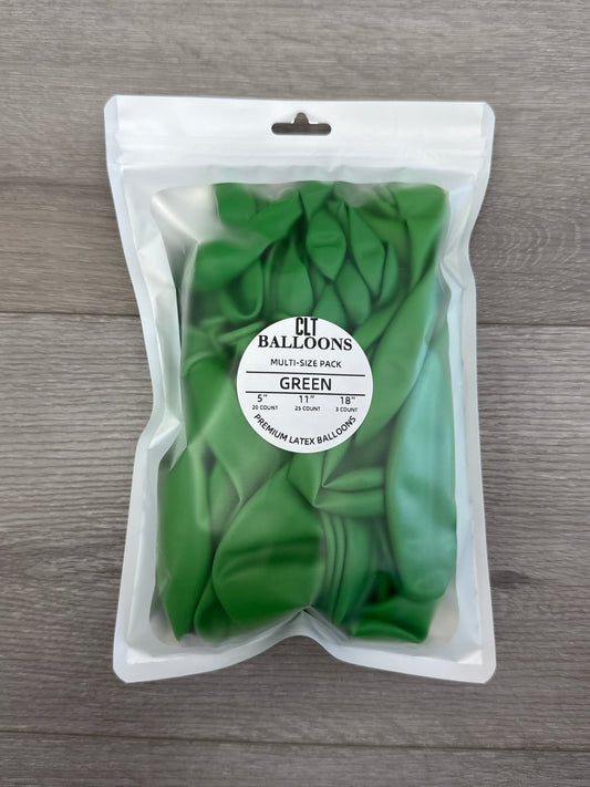 Green Balloon Multi-Size Pack