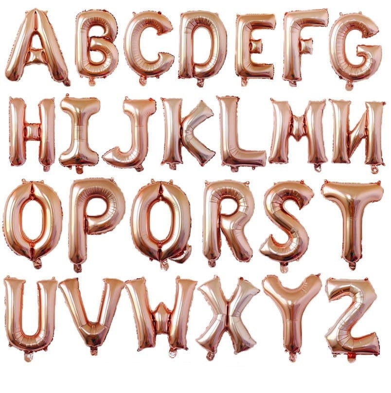 34” Rose Gold Letter Foil Balloon