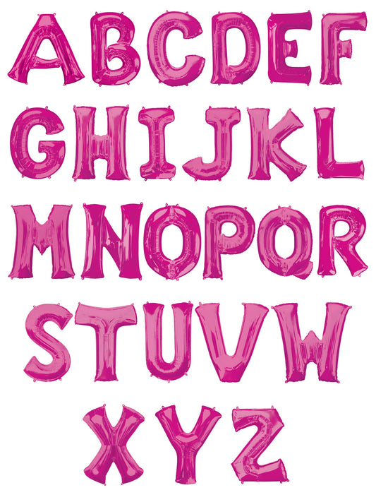 34” Pink Letter Foil Balloon Anagram