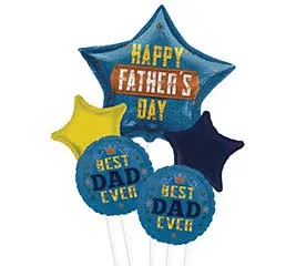 Happy Father’s Day, Best Dad Ever Denim Balloon Bouquet
