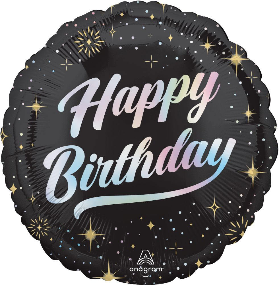 17” Sparkling Happy Birthday Standard Balloon