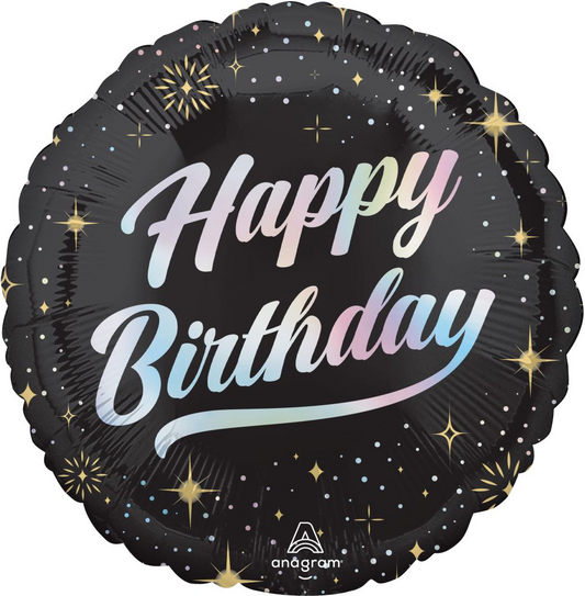 17” Sparkling Happy Birthday Standard Balloon