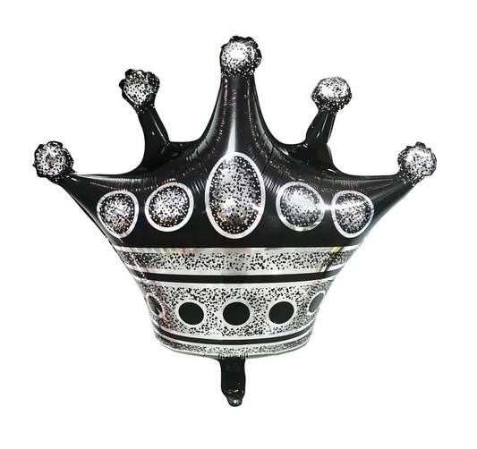 25” Black Crown Jumbo Foil Balloon