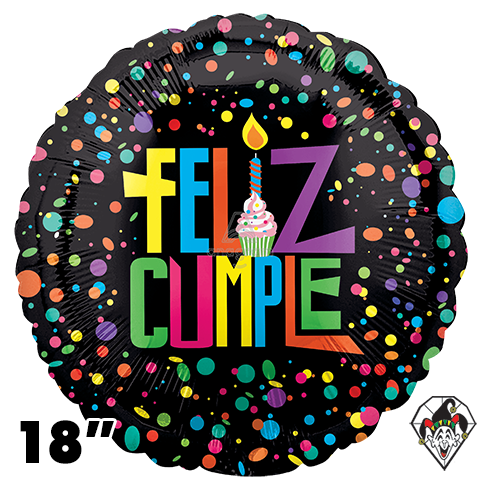 17” Feliz Cumple Confetti Balloon