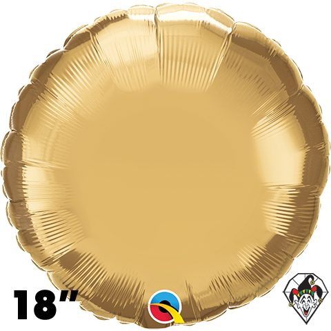18" Chrome Gold Circle Balloon
