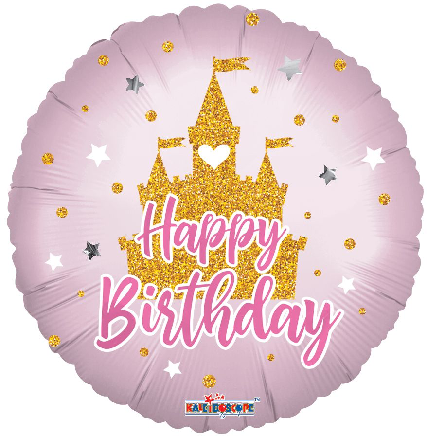 18" Happy Birthday Castle Balloon