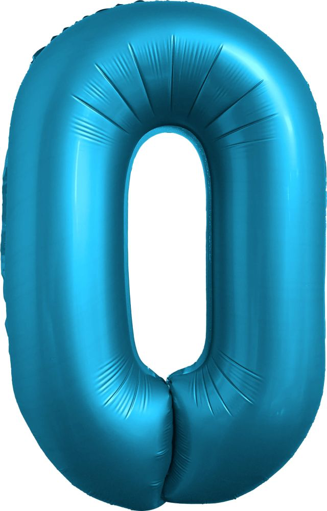 Chrome Blue Number Foil Balloon