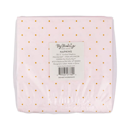 Princess Polka Dot Cocktail Napkin