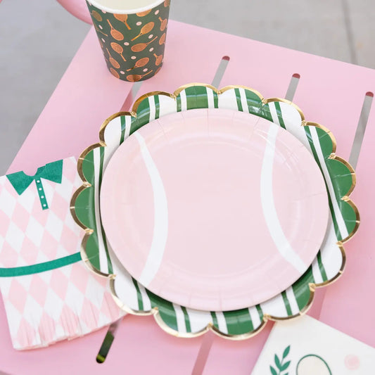Tennis Striped Dinner Plate