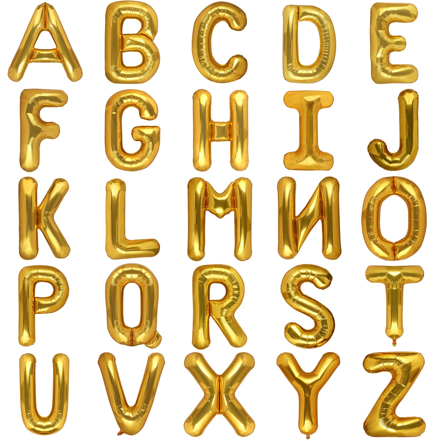 16” Gold Letter Foil Balloon Anagram Air Filled