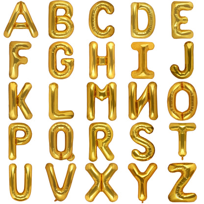 16” Gold Letter Foil Balloon Anagram Air Filled