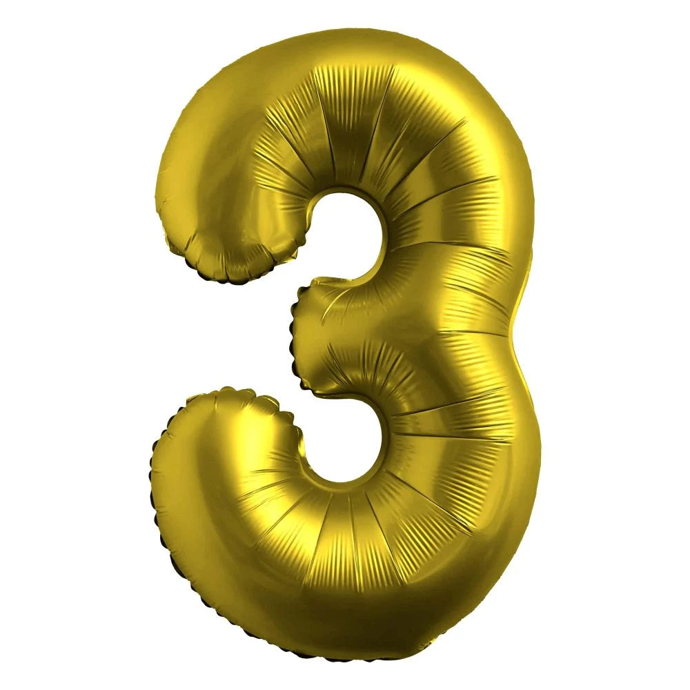 Airise Chrome Gold Number Foil Balloon