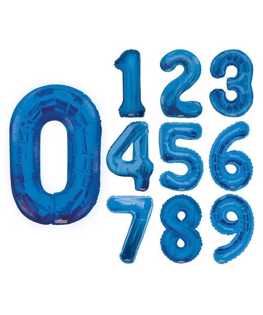 34” Royal Blue Number Foil Balloon Convergram