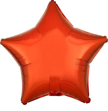 18” Metallic Orange Star Balloon