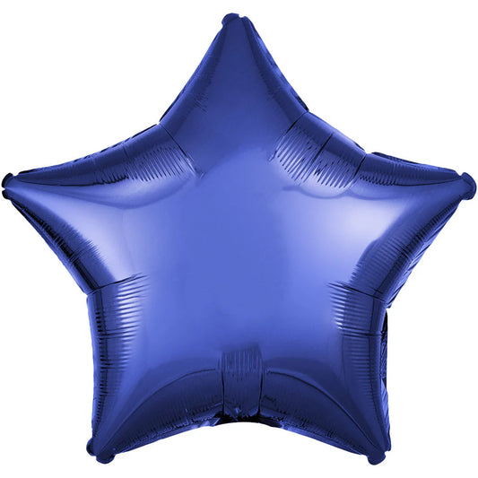 18” Metallic Dark Blue Star Balloon