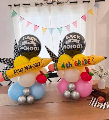 Back-to-School Balloon Stacks