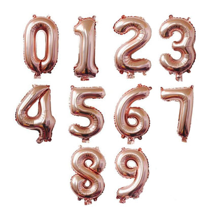 Rose Gold Number Foil Balloon