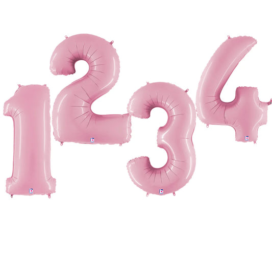 Light Pink Number Foil Balloon