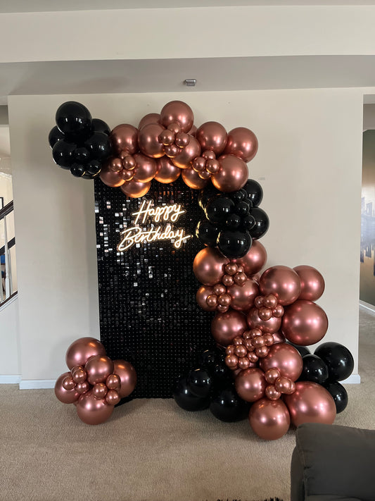 Black Shimmer Wall Rental