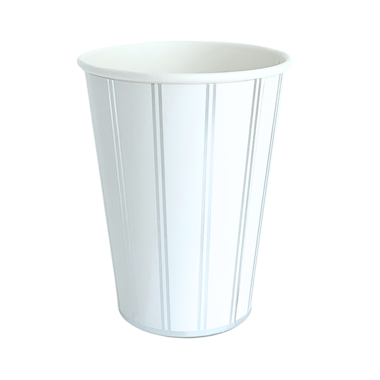 SILVER SIGNATURE STRIPE CUPS Bonjour Fête
