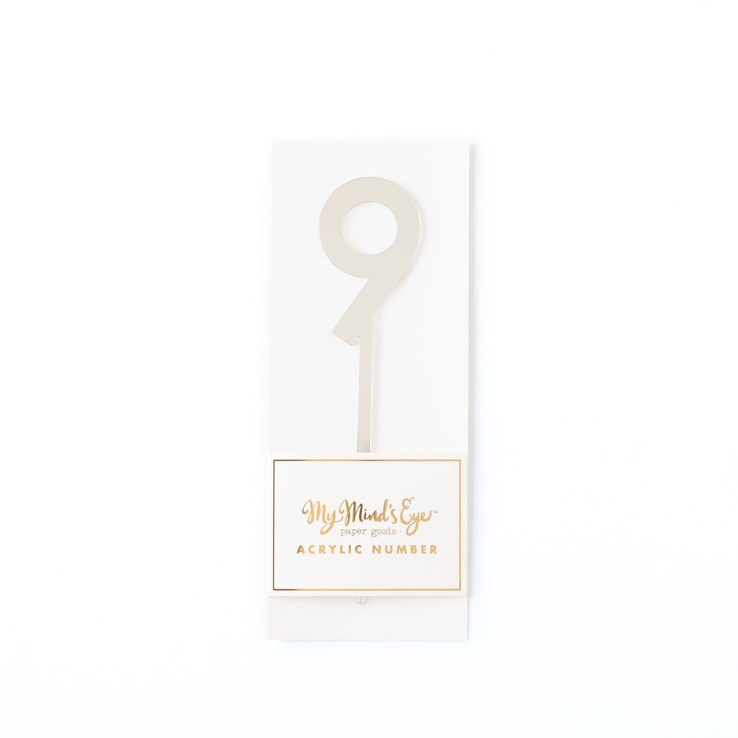 Silver Acrylic Number - 9